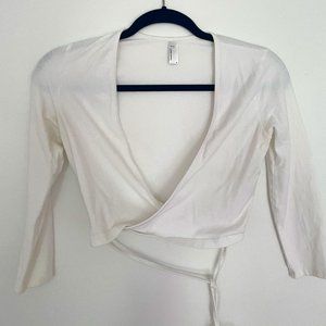 American Apparel Wrap Around Top - White